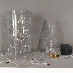 Holiday Christmas Clear Ornaments Decor Crafting Projects Wreaths Garland